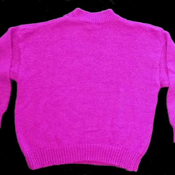 Womens Fushia Pink Geometric Shapes Sweater Collections Plus Size 44 24W Pullove - Picture 3 of 6